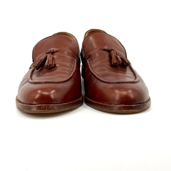 Elanroman Brown Leather Preppy Tassel Loafers main image 7